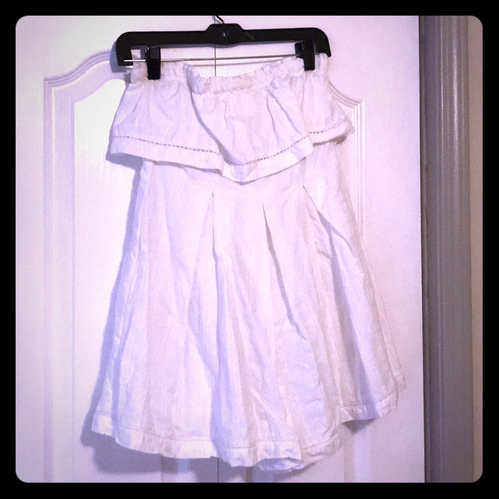 White strapless Free People Romper